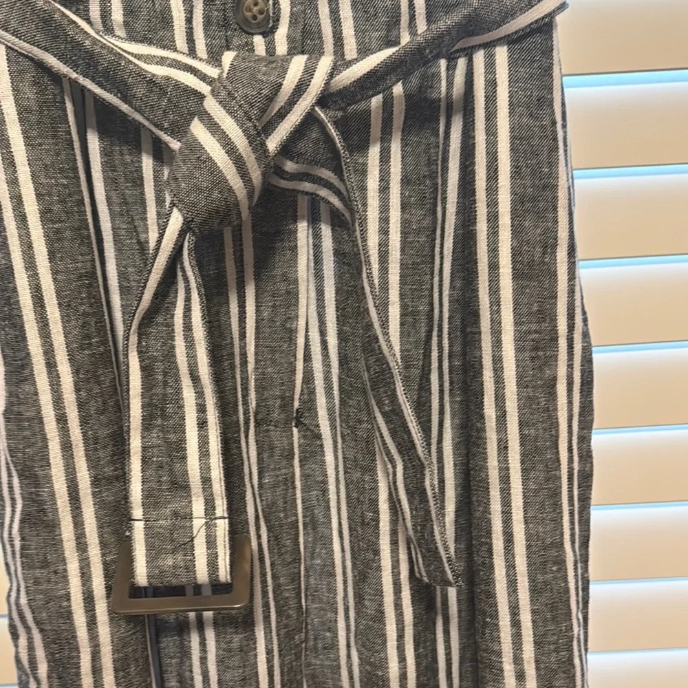 Who What Wear Black and White Belted Striped Jumpsuit - Size XXL-NWT - Picture 7 of 10